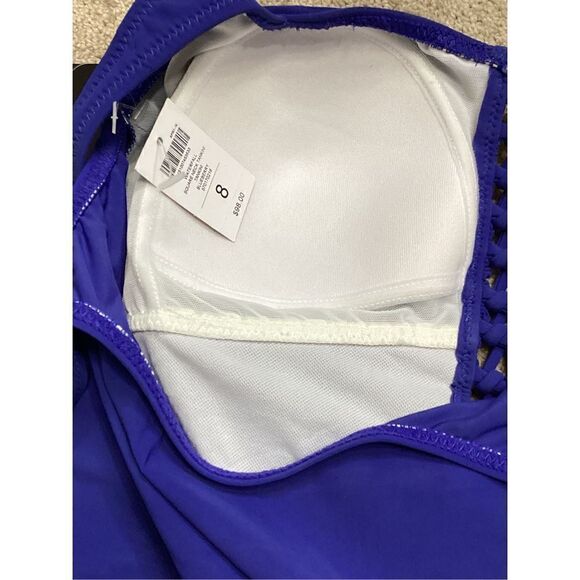 New. Gottex blue ruched tankini top. Size 8. Retails $95 - Picture 8 of 8